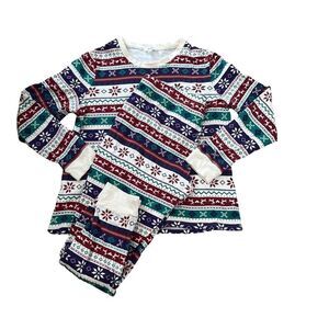 Knix Multicolor Christmas Holiday Joggers Pajamas Loungewear Cotton‎ Set